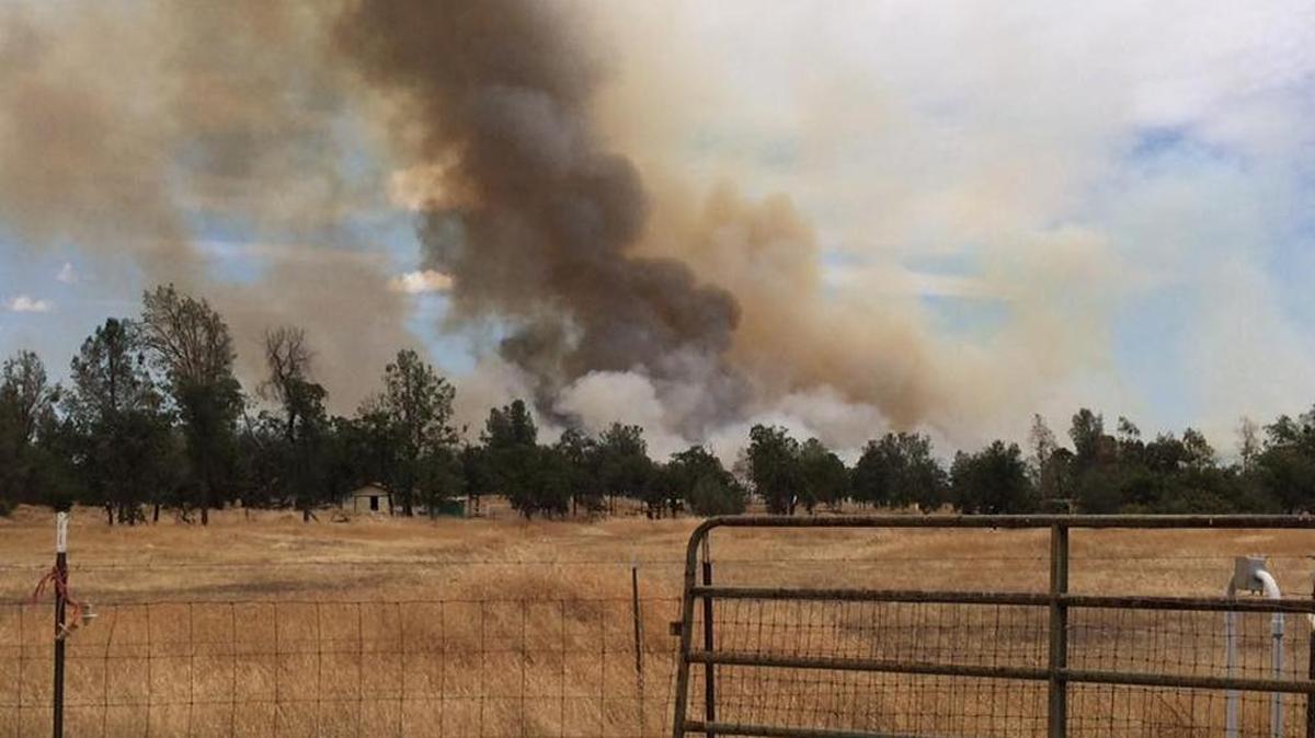 The Cheyenne Fire in Calaveras County, south of Camanche Reservoir, has burned 83 acres.