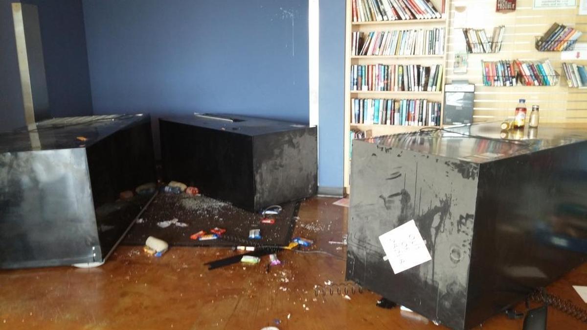 Vandals struck the Valley Hi-North Laguna Library over the weekend, resulting in closure of the branch this week for cleanup and repairs.