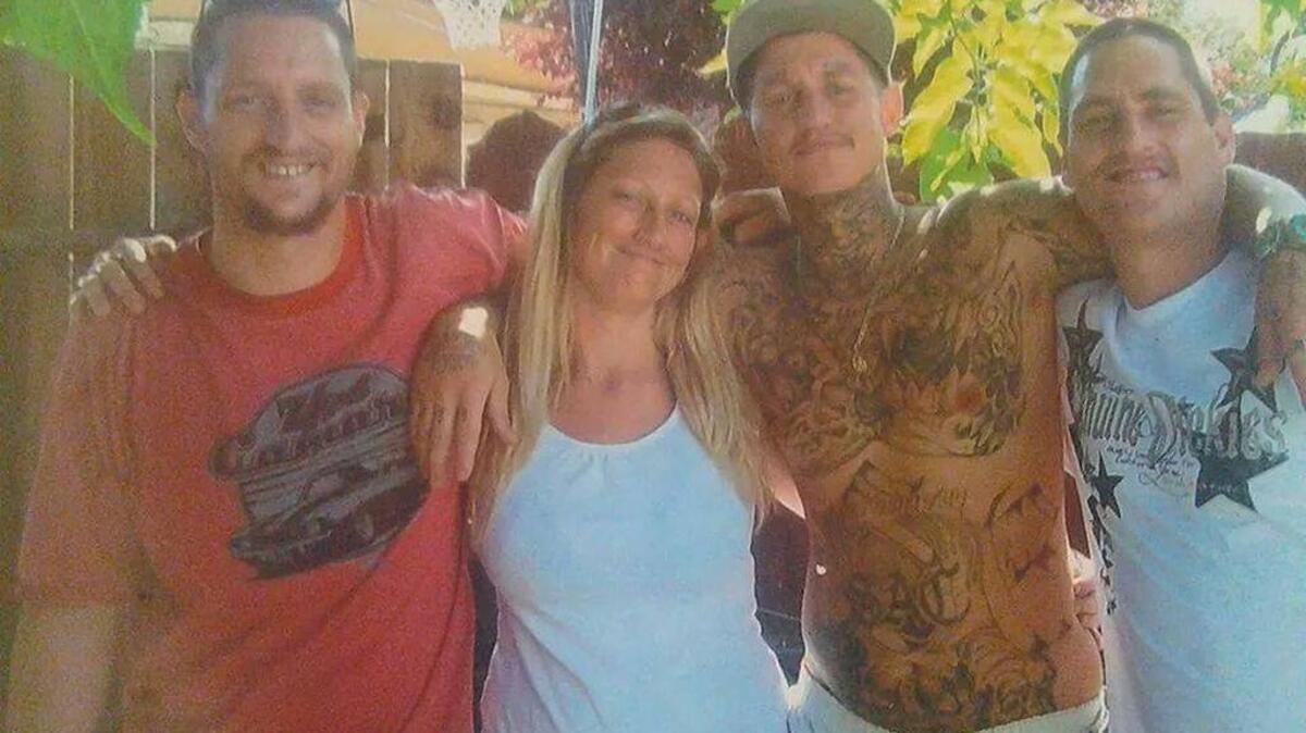 
Siblings Timothy, Sherry, Rocky and Matthew Lay. Rocky Lay, who is shirtless in the photo, died in a collision with a vehicle Friday August 7 while riding his motorcycle. The three brothers died within months of each other. 

