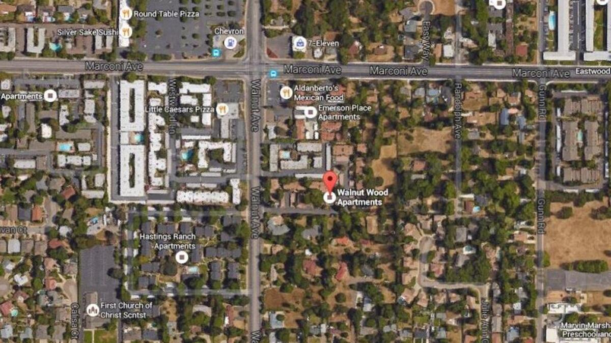 Google Earth image shows the location of where Sacramento County sheriff’s deputies responded regarding an altercation.