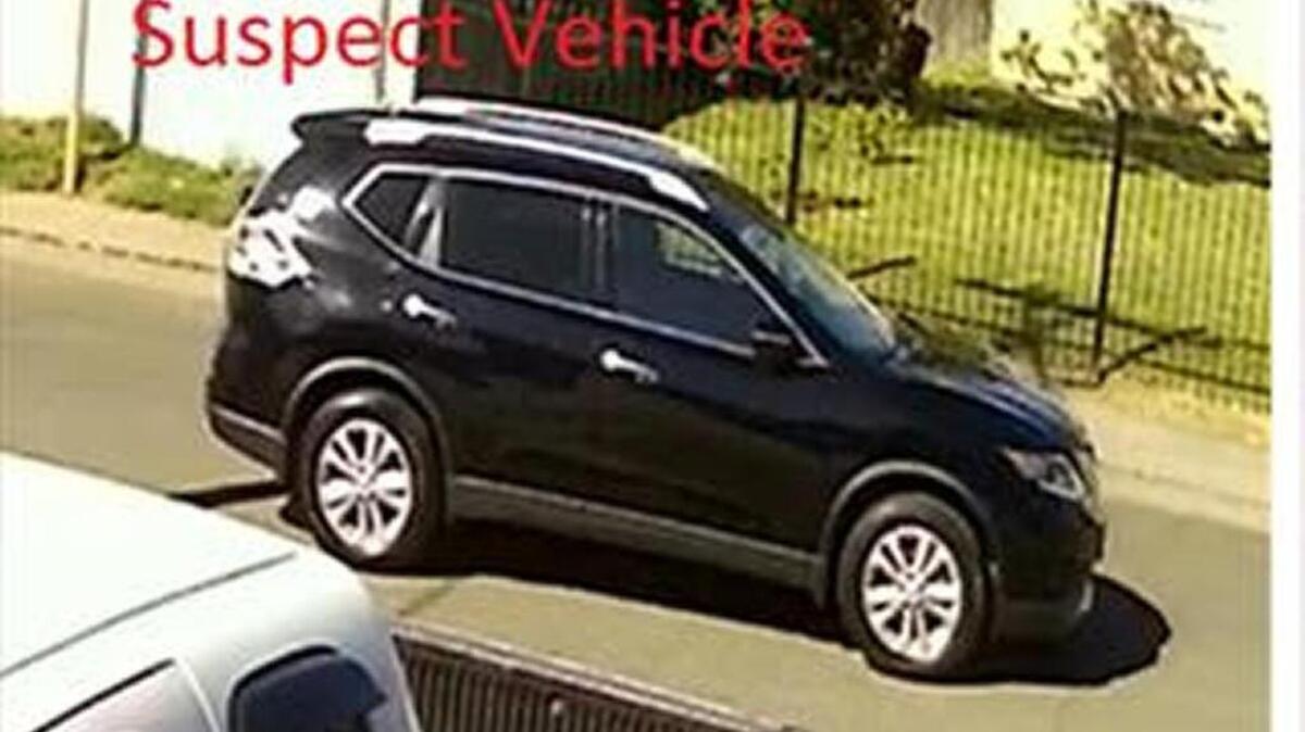 The shooter’s sport-utility vehicle is described as a black 2014-2016 Nissan Rogue with chrome trim.