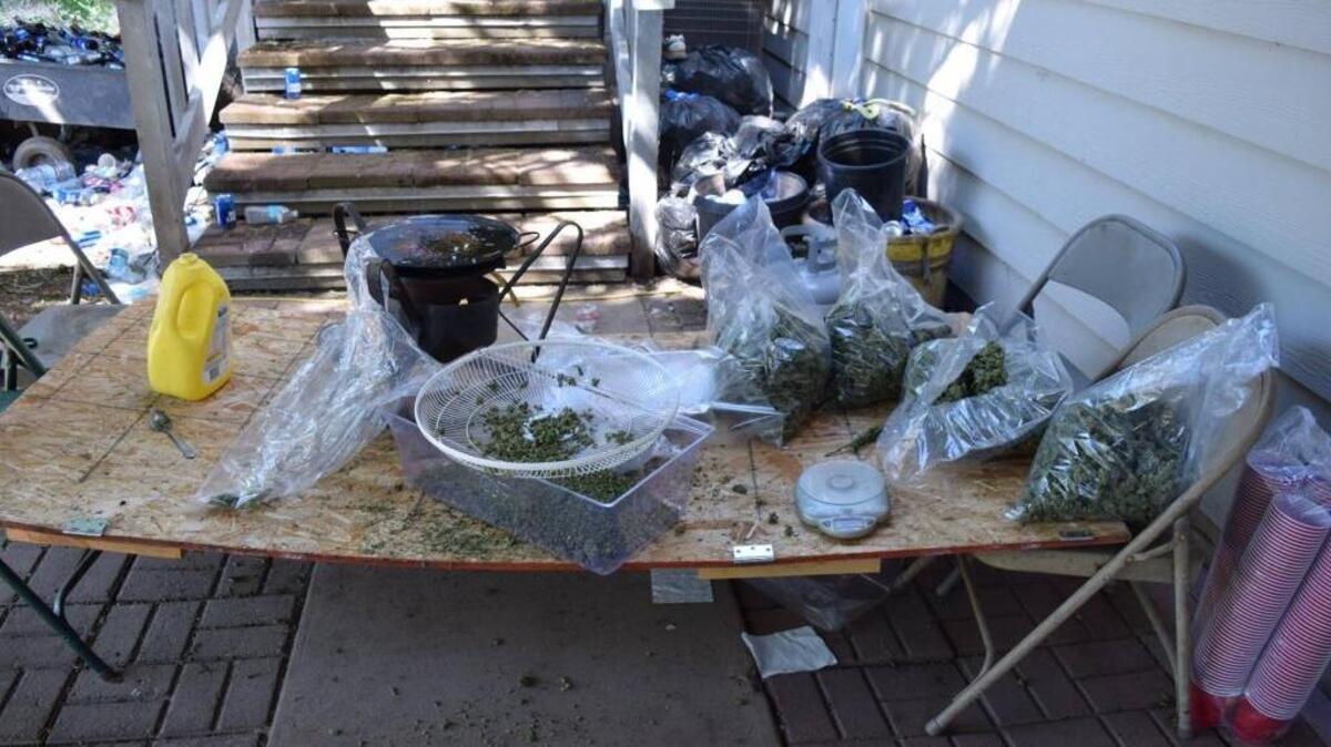 Among the items found at a property in the incorporated town of Burson were 11 pounds of processed marijuana, cockfighting roosters and an illegal pesticide.