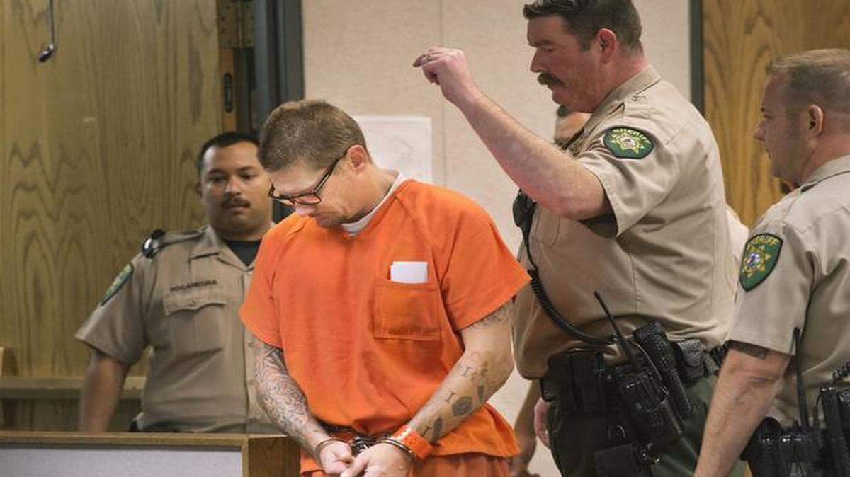 
Wayne Allen Huntsman, shown in court on Sept. 19, 2014, was arraigned Monday on felony arson charges associated with the King fire, which burned 98,000 acres. 
