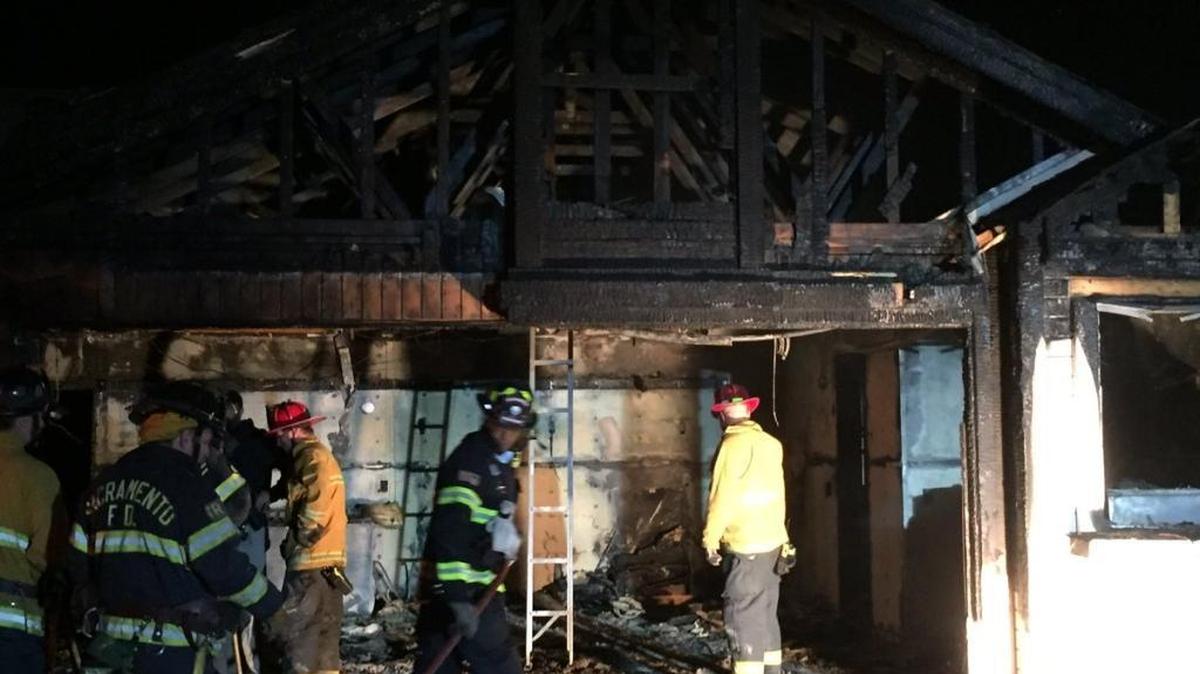 A house fire in north Sacramento displaced nine family members.