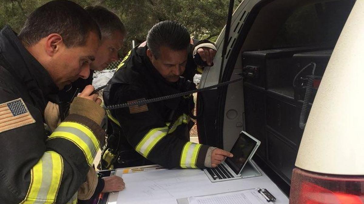 Emergency teams operate from a Sunol unified command post.