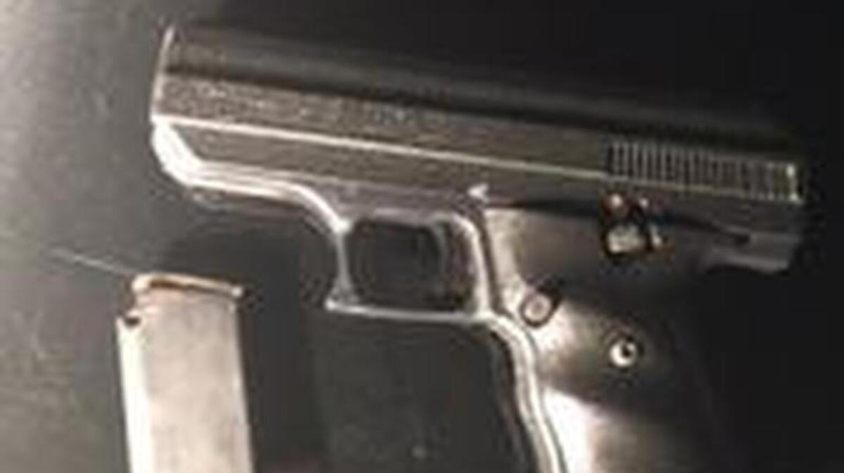 Confiscated gun with obliterated serial numbers