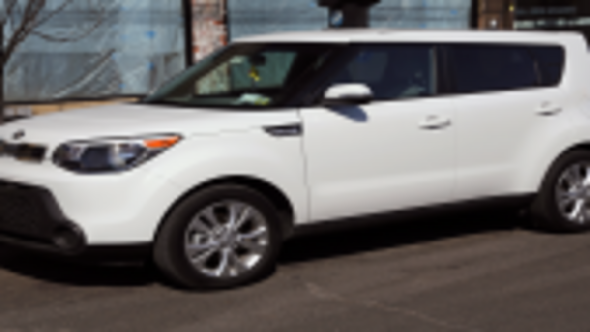 Roseville police say auto repair scam artists were driving a white Kia Soul four-door sedan, similar to the one shown in this stock photo.