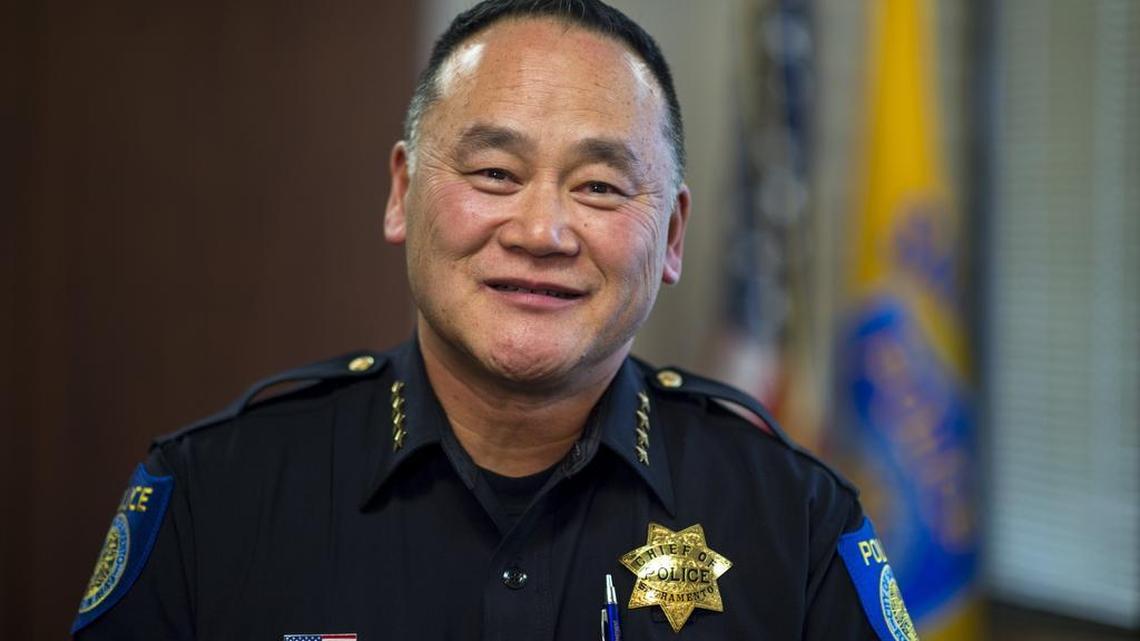 Sacramento Police Department interim police Chief Brian Louie talks with The Bee Friday in Sacramento.