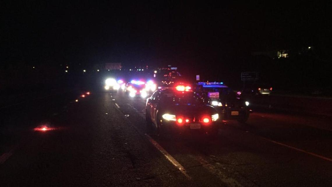 Traffic backs up after the fatal crash on I-80 at San Pablo Dam Road.