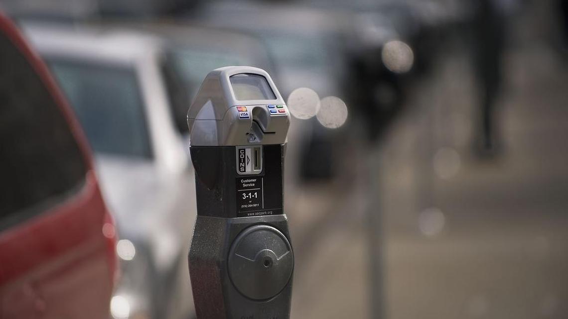 New parking meters near Sacramento's City Hall in Sacramento on Tuesday, February 4, 2014.