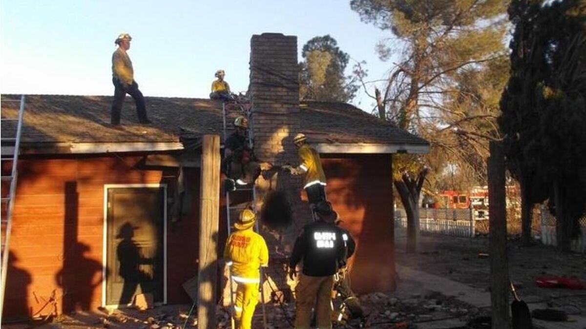 Lt. Brandon Pursell said deputies received a 911 call to the 16000 block of West Gale Avenue just before 3 p.m. After lighting a fire, the male homeowner heard screaming coming from somewhere inside the house. When the resident realized a person was in the chimney, he extinguished the fire. Fresno County Sheriff’s Office