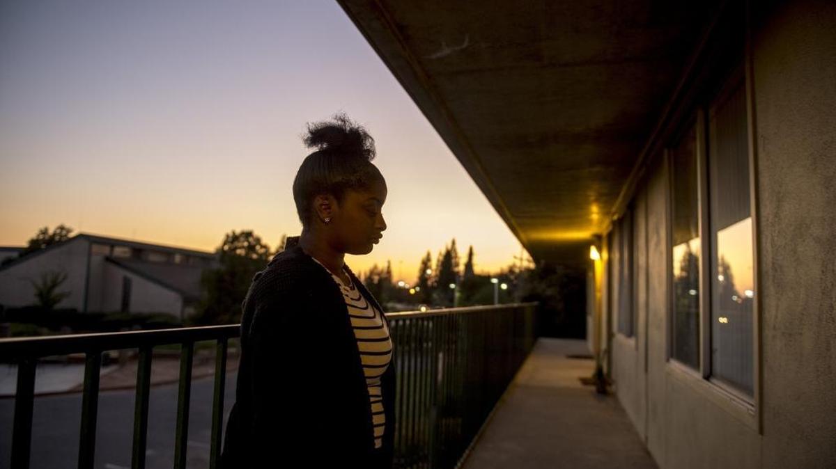 Lakreesha Frederick first entered Sacramento foster care at age 12. Now 23, she is living in transitional housing in Rancho Cordova.