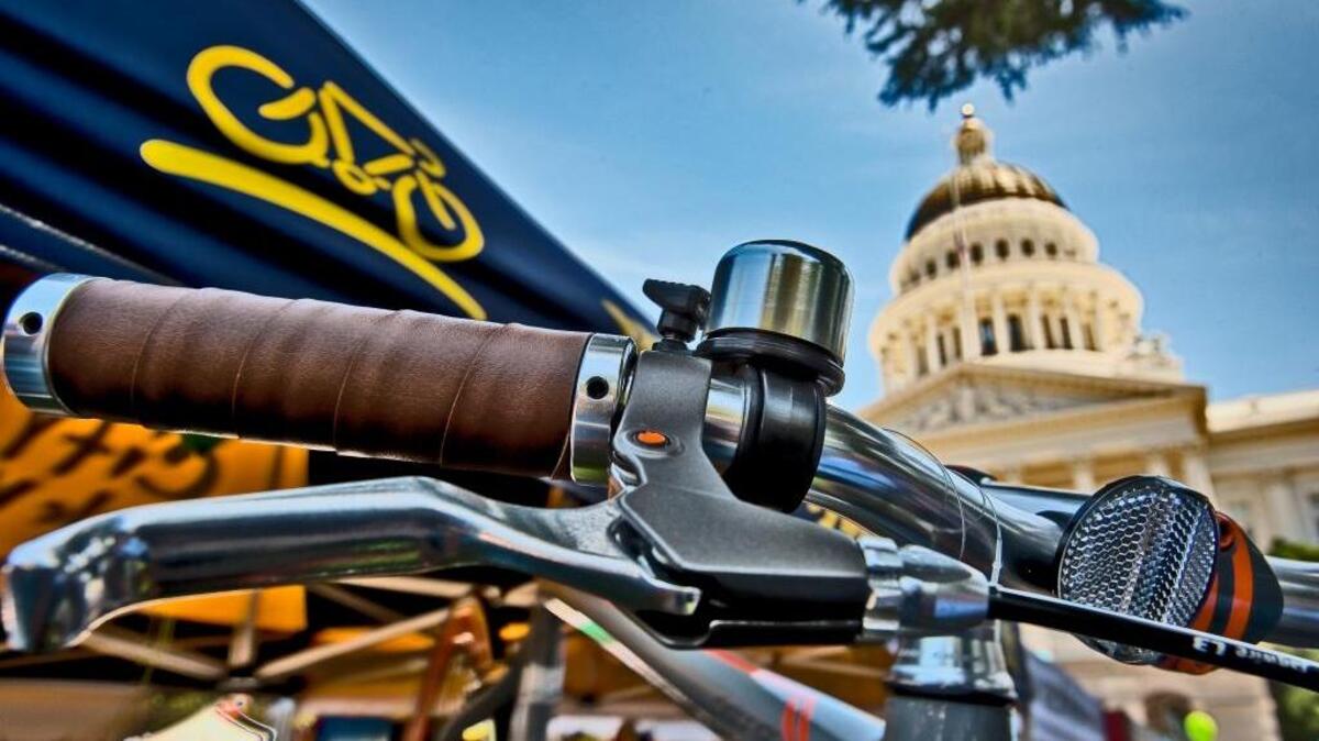 Hundreds of people are expected to walk or ride their bikes to the BikeFest on the west side of the state Capitol on Thursday, May 11, 2017.