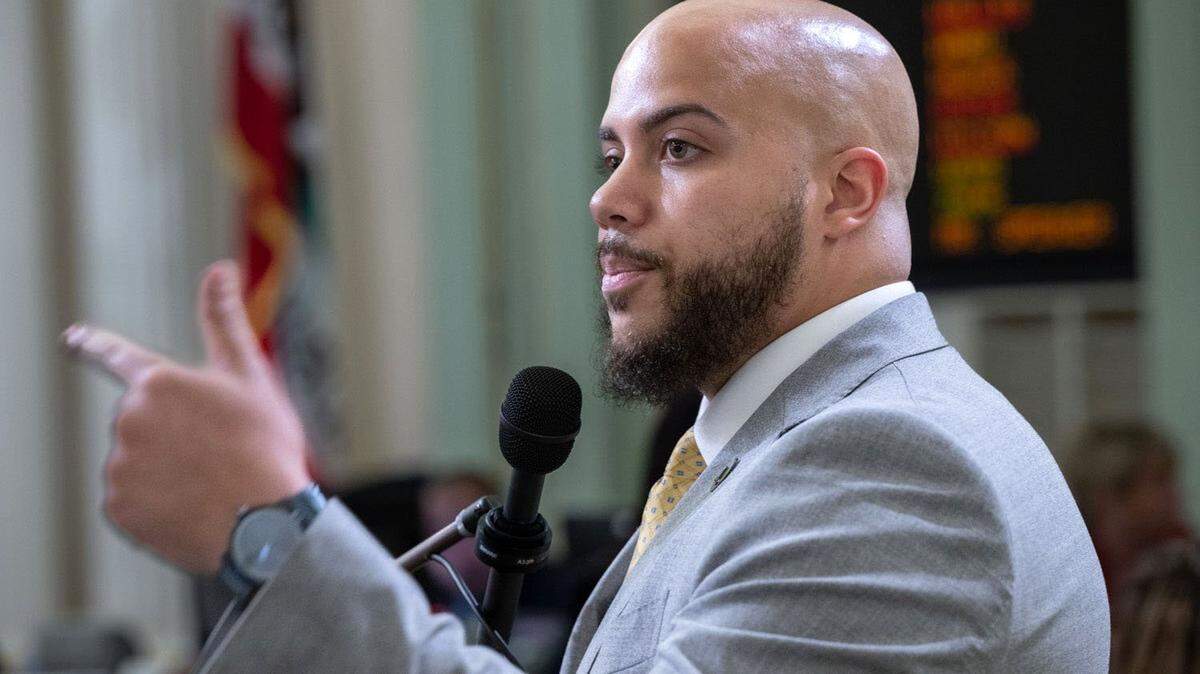 Assemblyman Isaac Bryan, D-Los Angeles, gives his opinion on a bill during a session in June.