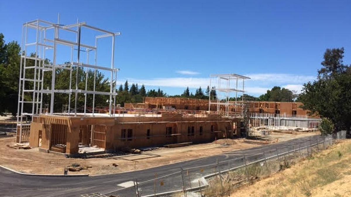 Construction of new dorm at Sacramento State University, July 19, 2016