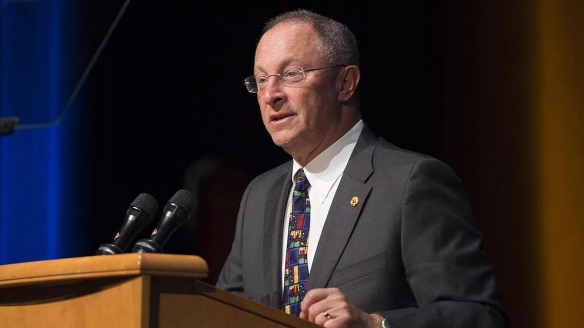 Interim UC Davis Chancellor Ralph Hexter presides for the first time at the fall convocation in September. He is calling for a review of animal care at the campus.