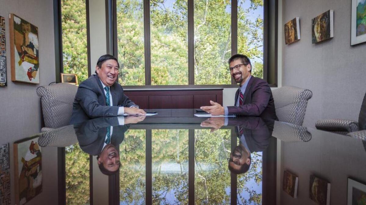 Whitney Yamamura, left, has been appointed the next president of Folsom Lake College, and Michael Gutierrez, right, will be Sacramento City College’s new president.