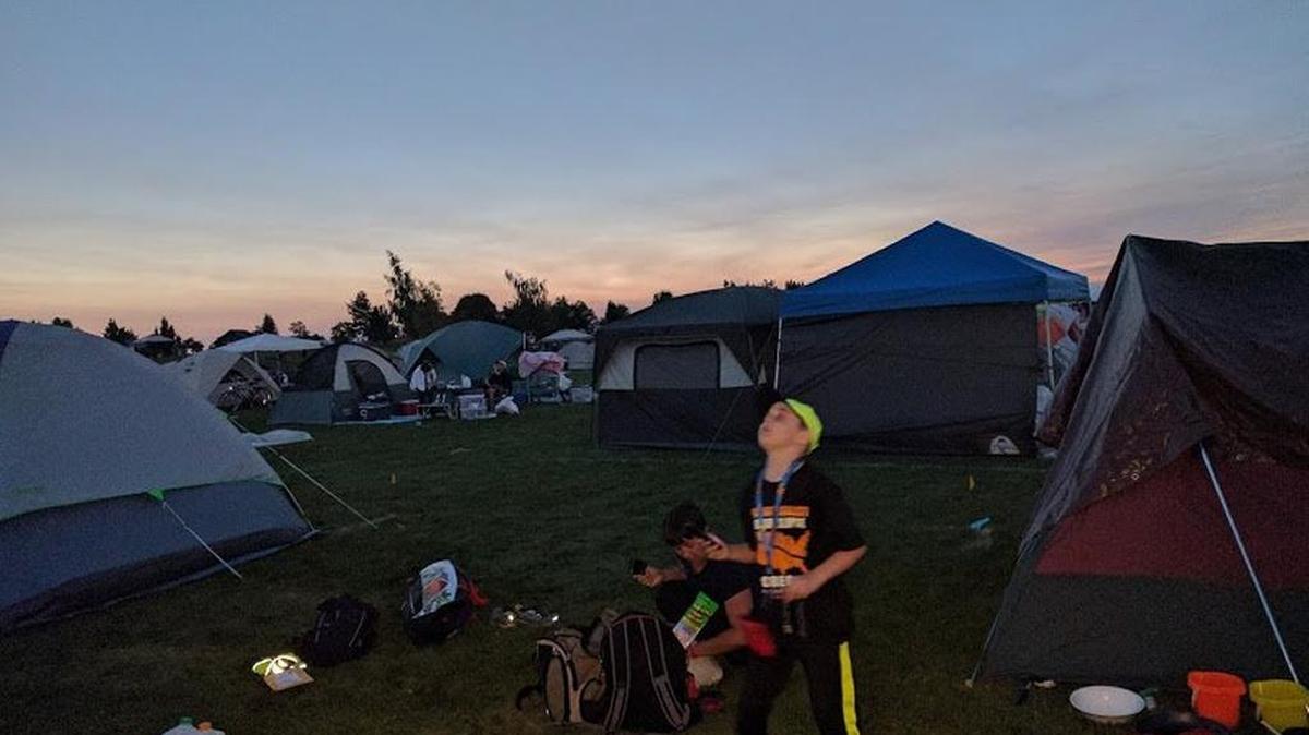 Breen Elementary student Benjamin Wilson, 10, camping at Juniper Hills Park in Oregon in preparation for the solar eclipse on Aug. 21, 2017. His family recently received a truancy letter because his absence from school was unexcused.