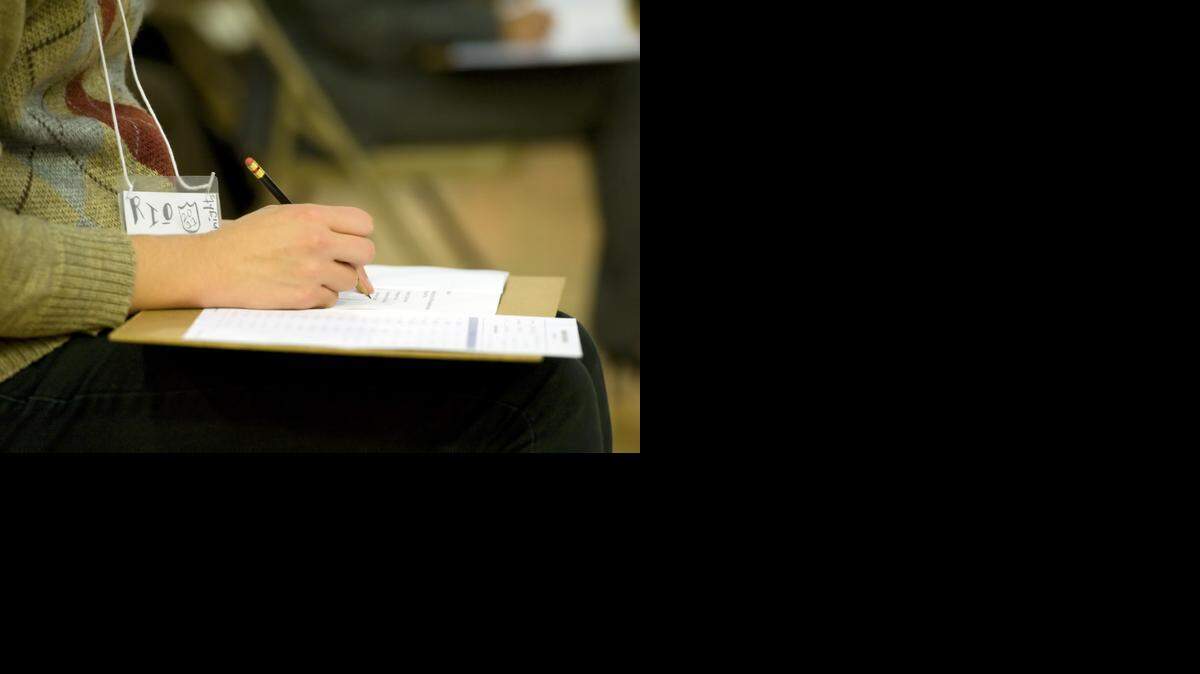 
A student answers a question during an area-wide academic decathlon at Inderkum High School in 2011. 

