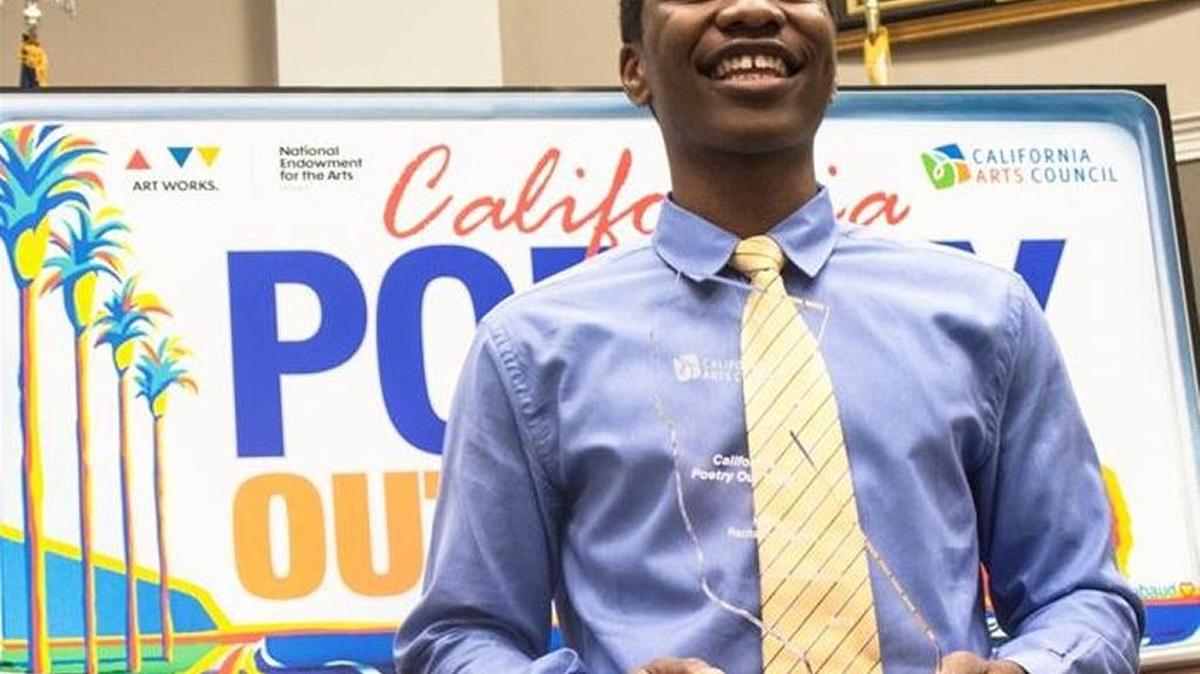 Chigozie Maduchukwu of Elk Grove’s Pleasant Grove High School, will represent California in the national Poetry Out Loud finals in May.