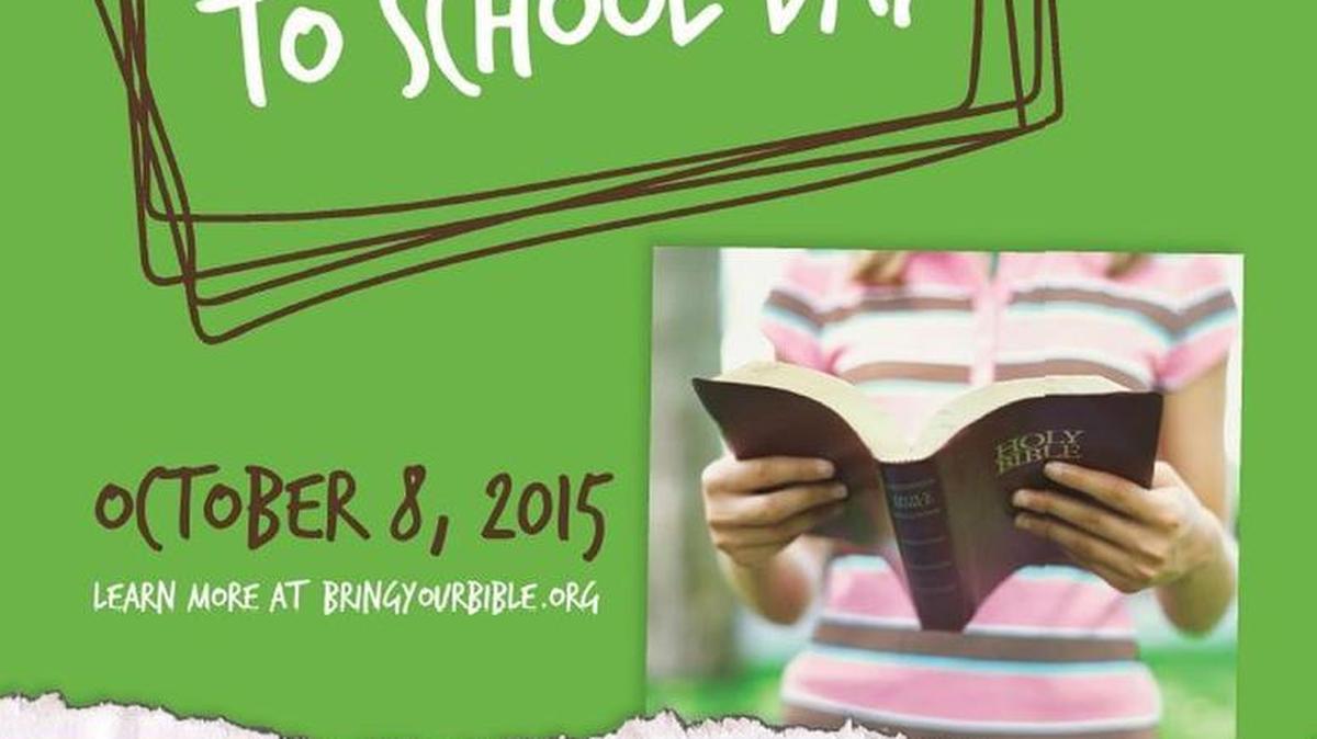 
The flier promoting students to bring their Bible to campus.
