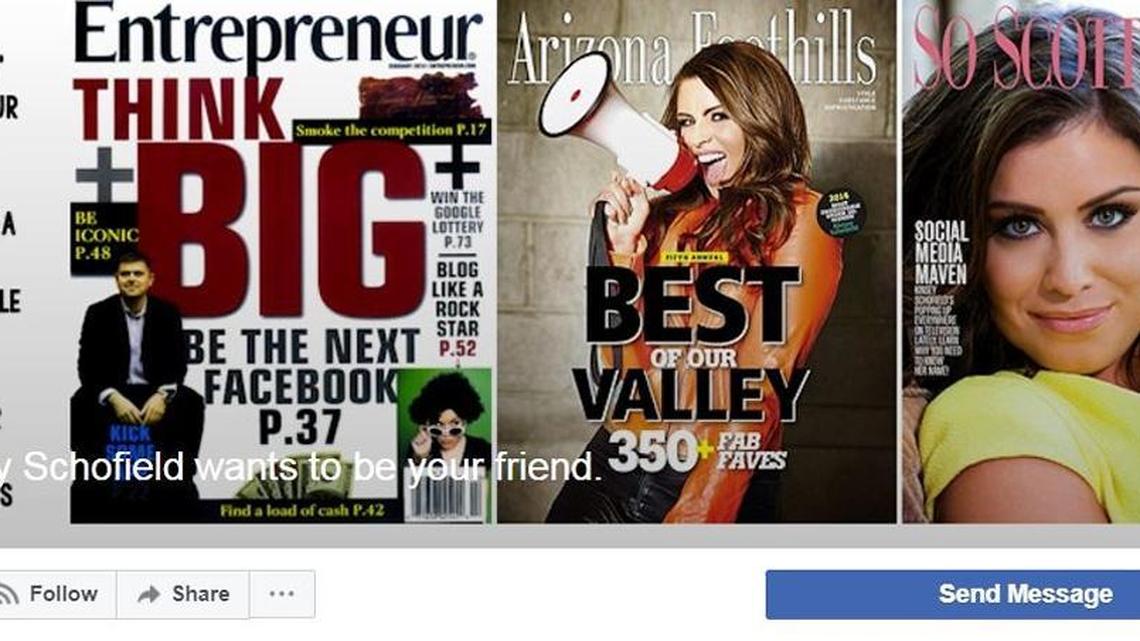 A screen grab of Kinsey Schofield’s Facebook page.