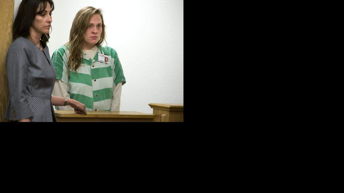 
Samantha Green, right, shown with public defender Tracie Olsen in March, was back in Yolo Superior Court on Monday. 
