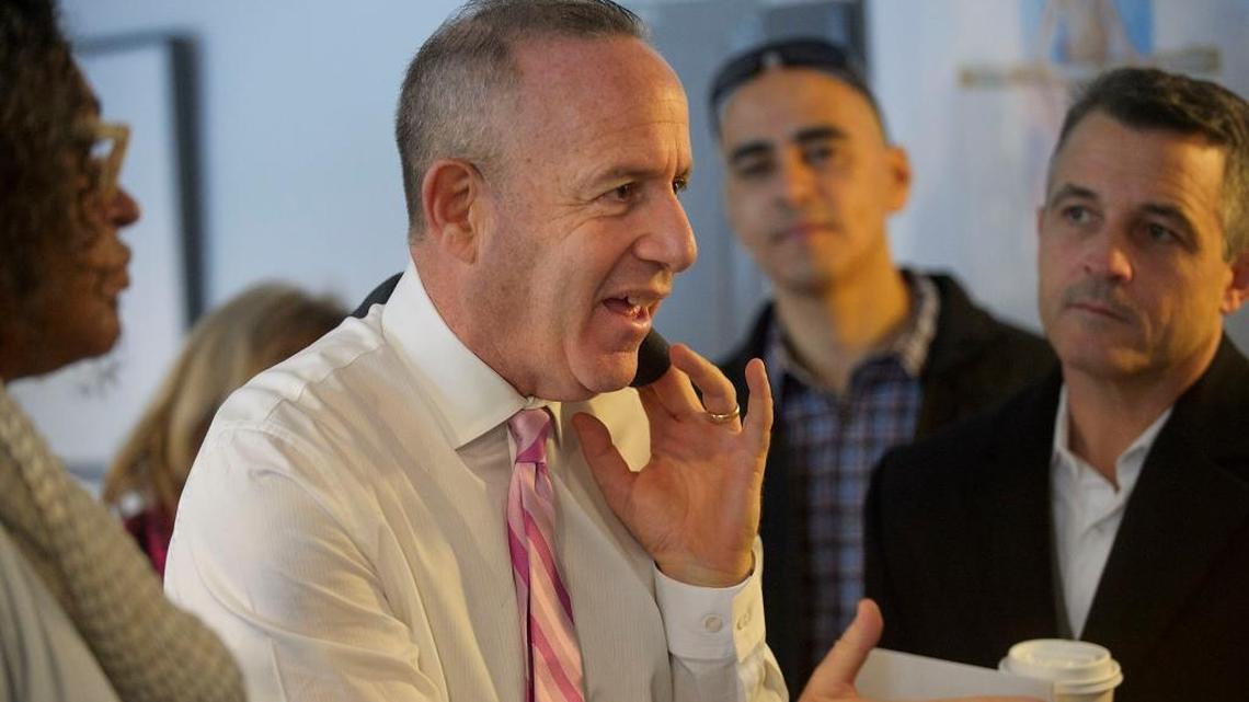 Sacramento Mayor Darrell Steinberg speaks at Broadway Coffee in Oak Park on Wednesday, December 14, 2016.