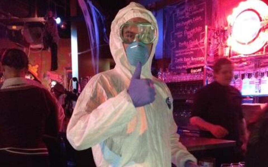 Sacramento waiter turns to Ebola for Halloween inspiration
