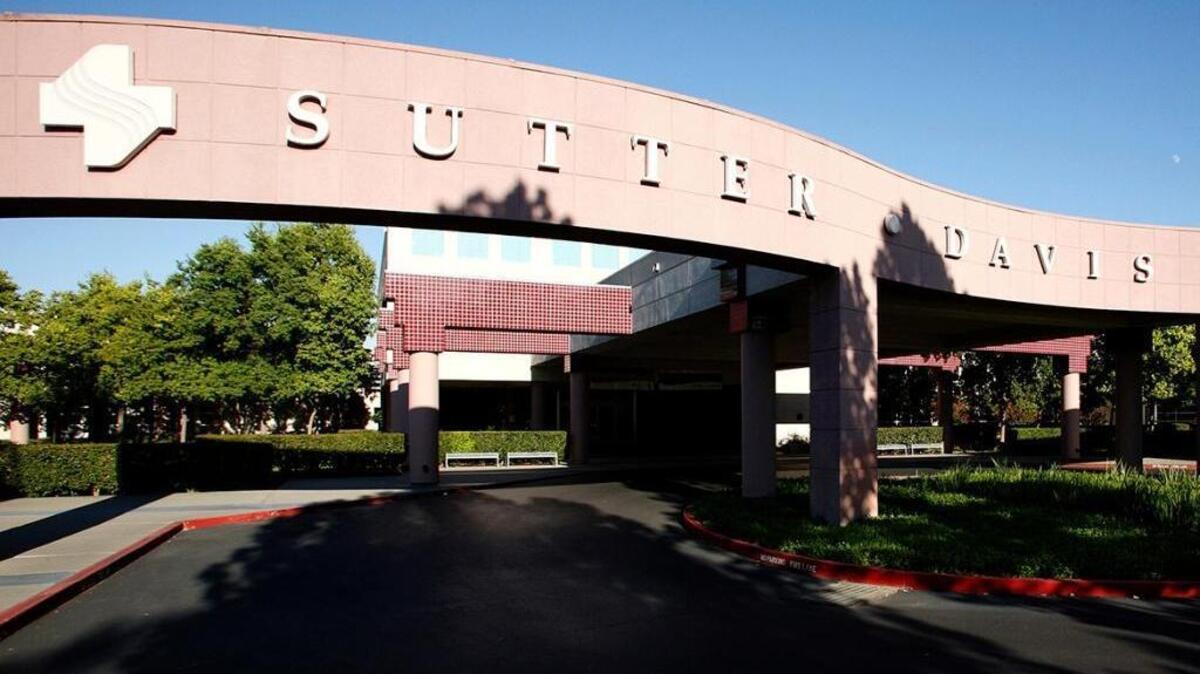 The entrance to Sutter Davis Hospital in Davis, California, on Wednesday, Aug. 18, 2010.