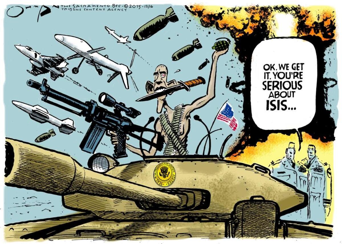 Editorial cartoon by Jack Ohman on Dec. 16, 2015