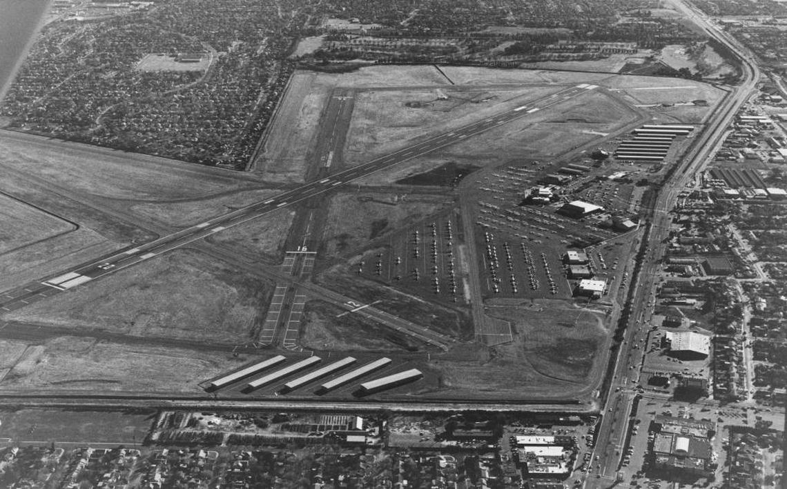 An aerial view of the the Sacramento Executive Airport, which was dedicated in April 1930.