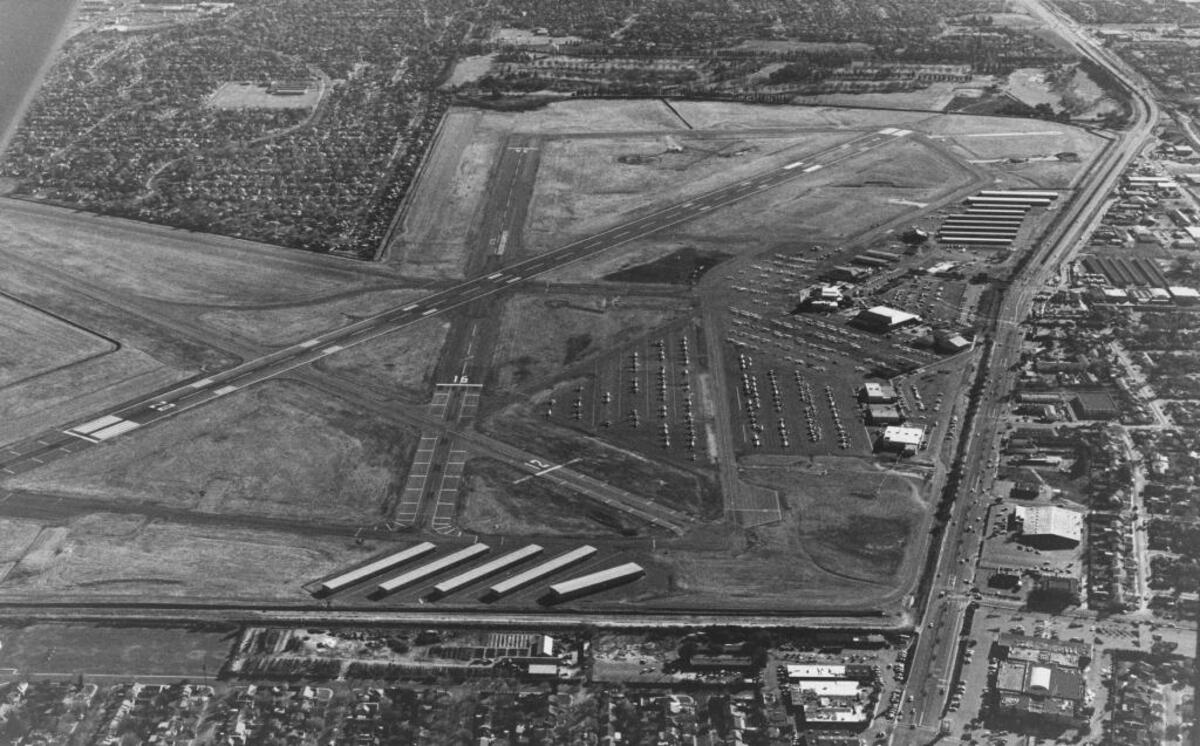 An aerial view of the the Sacramento Executive Airport, which was dedicated in April 1930.