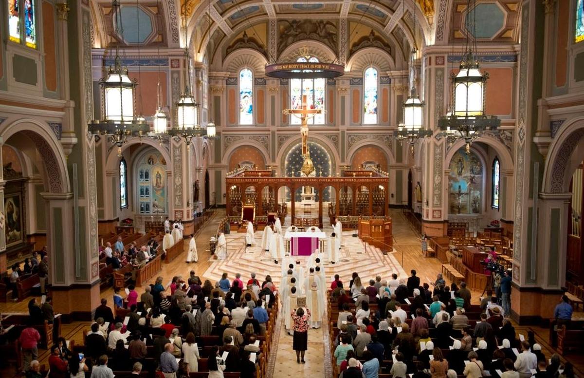 Bishop Jaime Soto, along with the deans of the Diocese of Sacramento, celebrate a special Mass for the newly-elected Pope Francis in Sacramento on March 19, 2013.