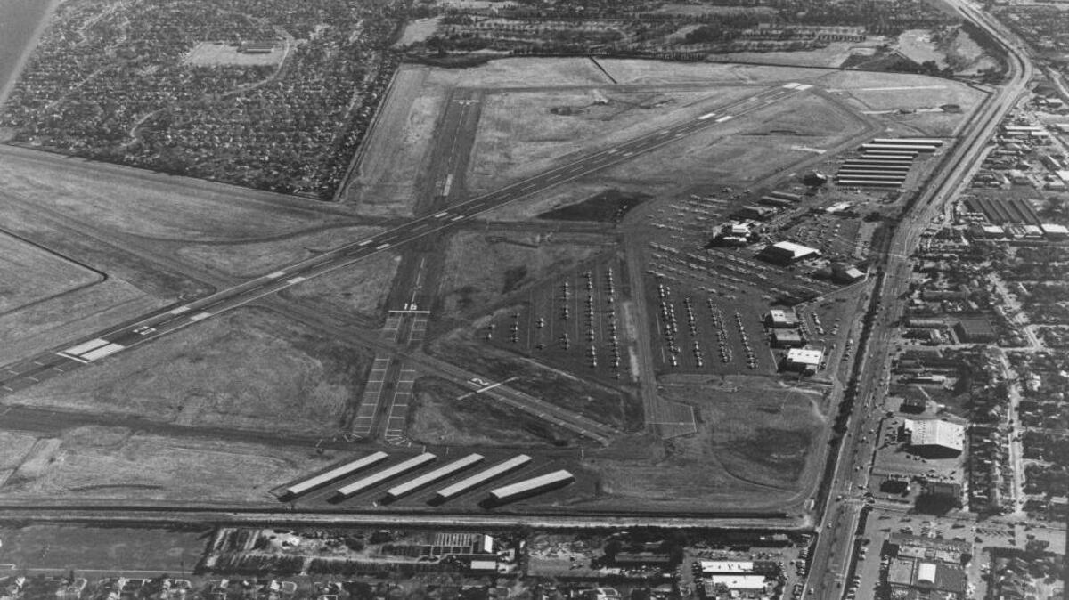 An aerial view of the the Sacramento Executive Airport, which was dedicated in April 1930.