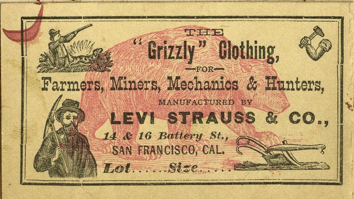 This Levi Strauss trademark from 1881 is one of 4,000 images at the California State Archive’s online archive of trademark logos from 1861-1900.