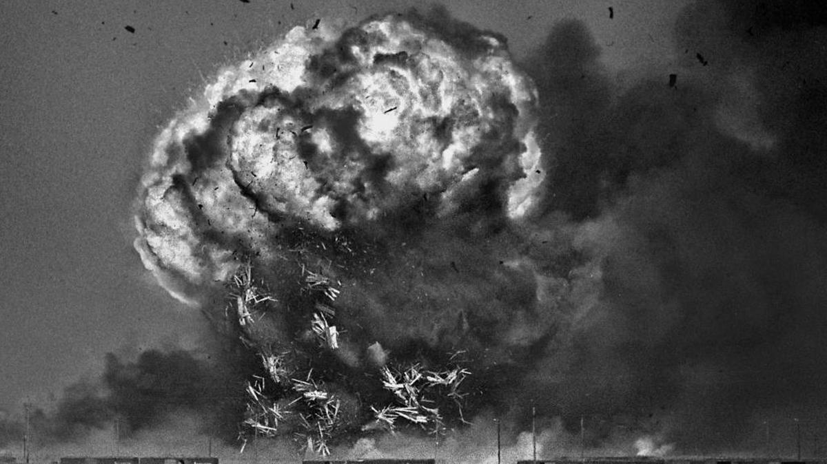 A fireball was the dramatic result when a rail car exploded at the Southern Pacific railyard facility in Roseville on April 28, 1973.