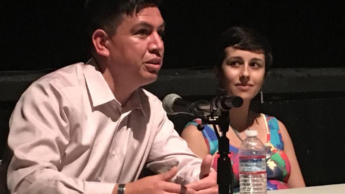 Oscar Vazquez and Maia Jaffe at the Latino-Jewish Forum.
