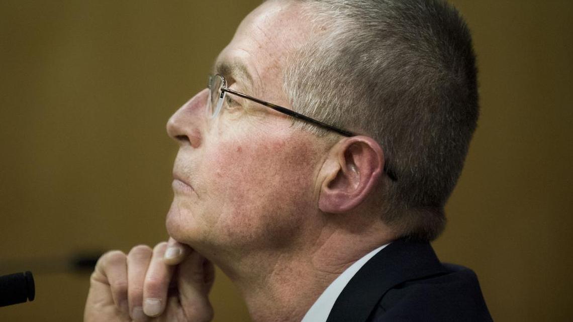 UC Davis Professor Garen Wintemute, M.D., director of the Violence Prevention Research Program, listens to responses after his testimony on gun violence where he said that research has found that people who own guns face double the risk of homicides than those who don’t. Wintemute will run the state’s first ever gun violence research center.