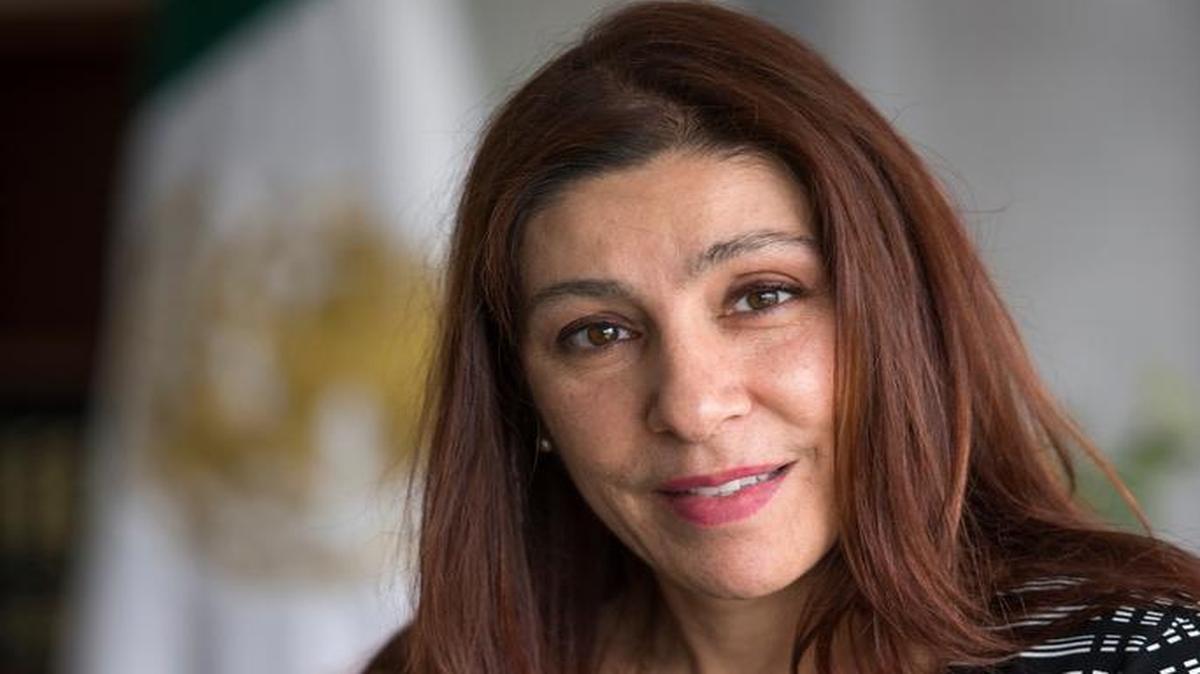
Mexican Consul General Alejandra Garcia Williams is seen at her office in Sacramento. Garcia Williams says she will focus on the needs of agricultural workers who have been displaced due to the drought.
