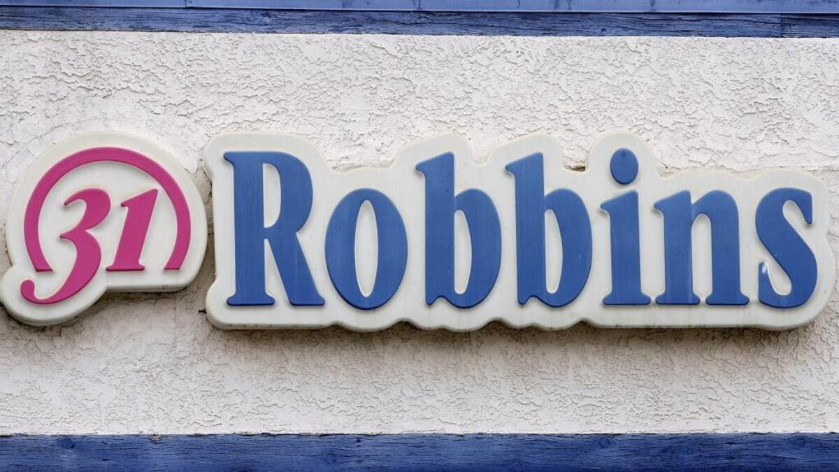 A sign for Baskin-Robbins is seen Tuesday, May 6, 2008 in Los Angeles.