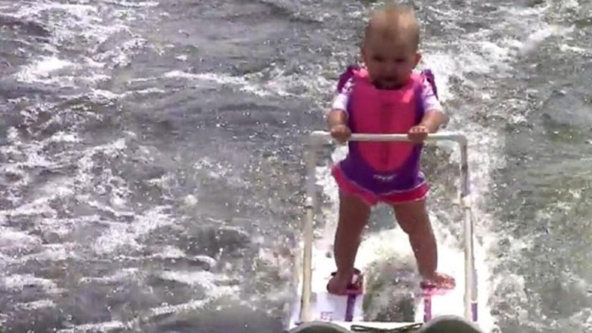 Zyla St. Onge, at 6 months, 26 days, became what was said the be the youngest water skier in the world. She took a long spin on May 20, 2016 in Winter Haven, Fla. The video of her achievement was one of the most popular on sacbee.com during the week.