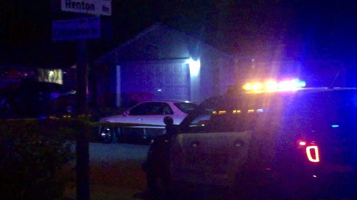 Photo of the scene on Cottontree Way on Saturday, Aug. 26, 2017.