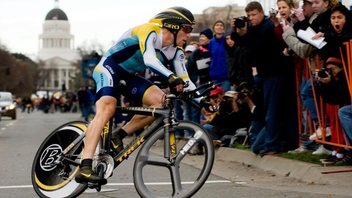 Lance Armstrong hits the first curve during the first stage of the 2009 Amgen Tour of California in Sacramento. Once a star attraction at the cycling race when it came through the Sacramento region, Armstrong has indicated he is returning to the area for a 20-mile training run tied to the 100-mile Western States Endurance Run on June 25.
