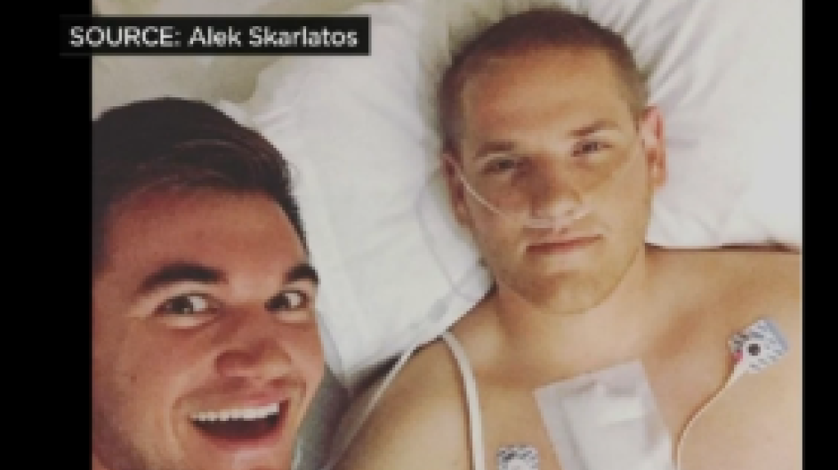 
Alek Skarlatos, left, posted this image of himself with Spencer Stone, who is recuperating from a midtown Sacramento stabbing. 
