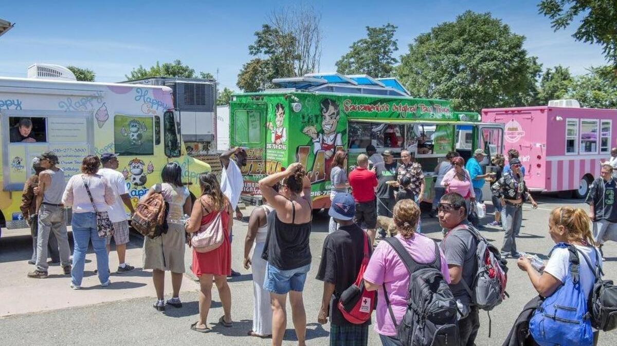 Unlike this SactoMofo gathering on June 29, 2015, SactoMofo 9, scheduled for Discovery Park beginning at 11 a.m. Saturday, May 212, 2016, might be held under cloudy skies. A big crowd is expected nonetheless.