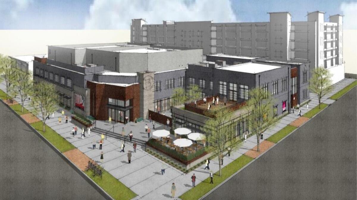 Latest rendering of proposed B Street Theatre midtown complex.