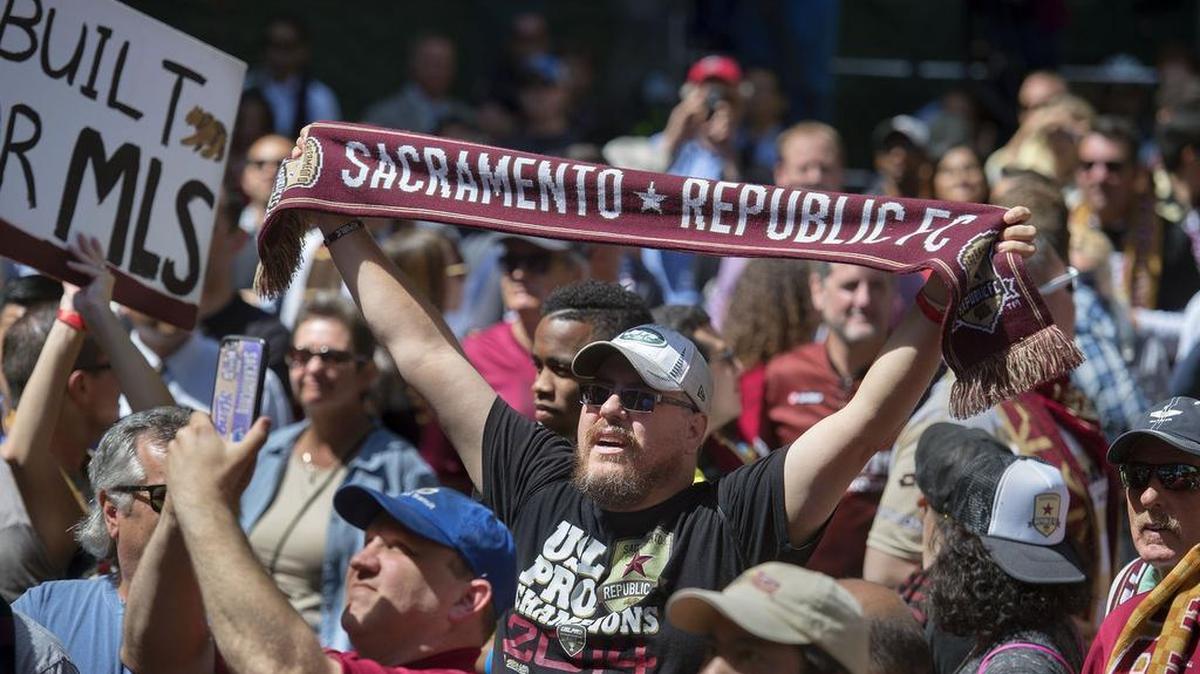 Republic FC fans rally at a block party in downtown Sacramento in April 2016. Major League Soccer Commissioner Don Garber said the league will announce its next two expansion cities in late 2017.