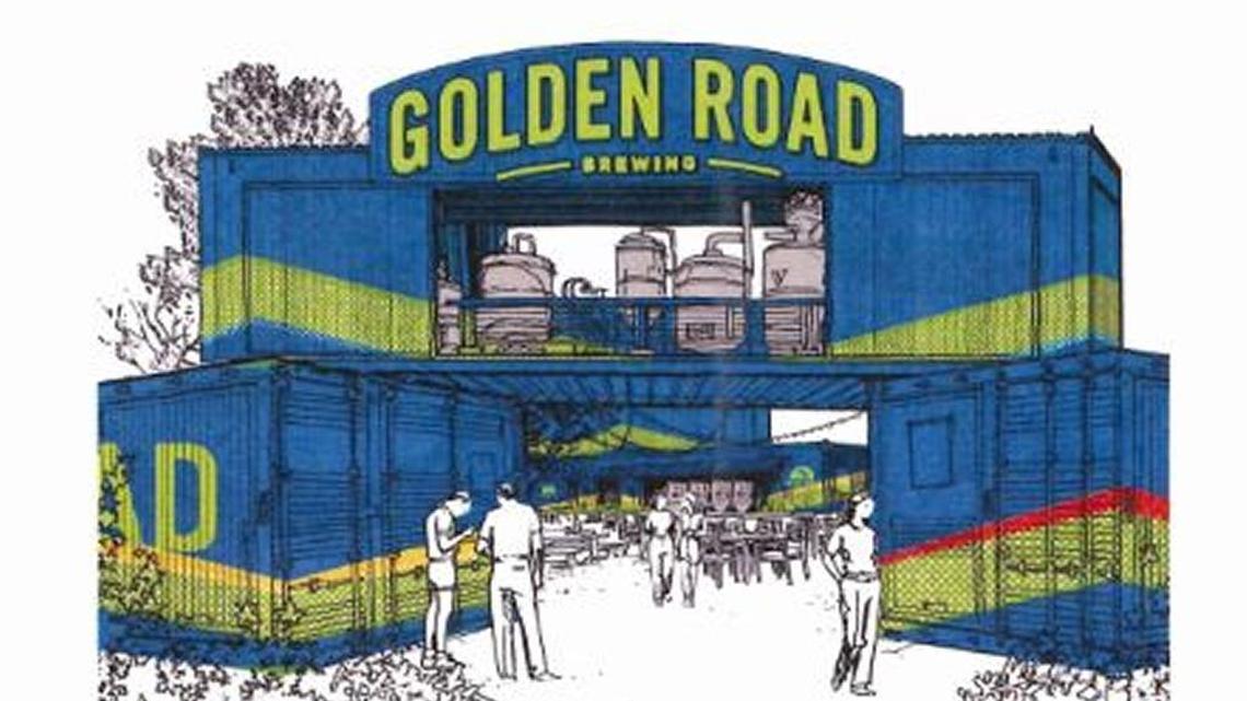 An artist’s rendering shows a new Golden Road Brewing pub in midtown Sacramento. The company has submitted plans with the city to build the pub at the corner of 19th and L streets.