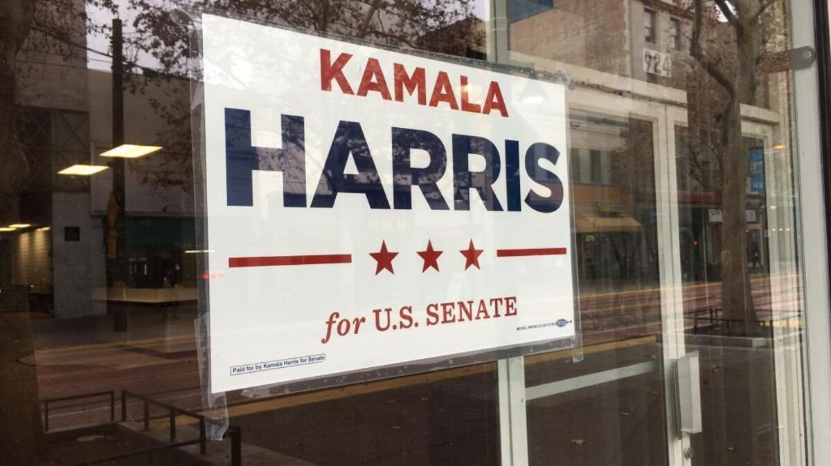 U.S. Senate candidate Kamala Harris is setting up a temporary campaign office in a long-vacant building on the 900 block of K Street in downtown Sacramento.